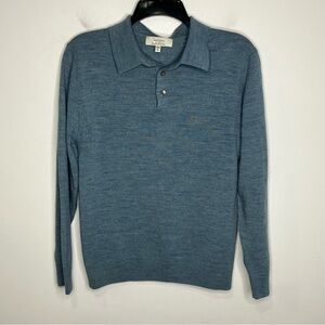 Turnbury 100% extra fine merino wool polo sweater men’s size small winter casual
